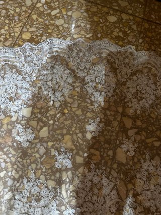 Mantilla corta adulta encaje blanco