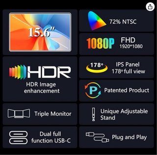 Monitor Portátil Tri-Screen 72% NTSC