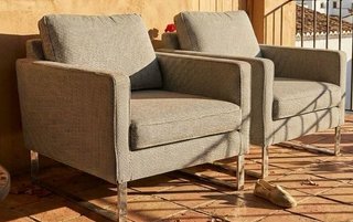 2 Sillones de salón tela y metal