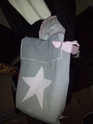 Saco capazo gris con estrella