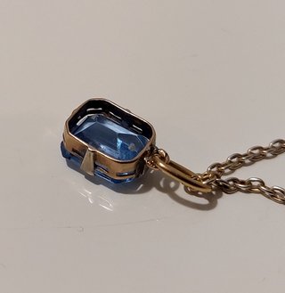 Colgante vintage de oro y aguamarina S.M. año 1950