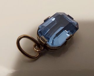 Colgante vintage de oro y aguamarina S.M. año 1950