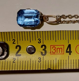 Colgante vintage de oro y aguamarina S.M. año 1950