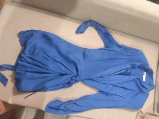 Vestido azul estilo americana Zara Talla S