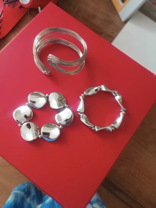 Conjunto 3 Pulseras Plata