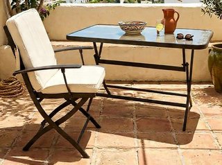 Mesa cristal y 4 sillas exterior