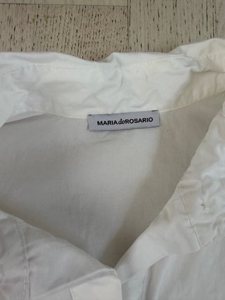 Camisa Maria do Rosário Branca Manga Curta