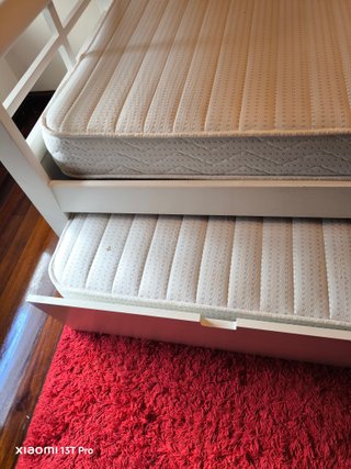 Cama maciza + 2 colchones. CorteInglés