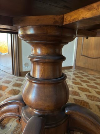 Tavolo rotondo vintage legno massiccio
