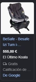 Silla 0 a 4 años coche BeSafe iZi Turn i-Size