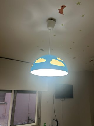 Lámpara infantil azul con nubes  2 unidaded