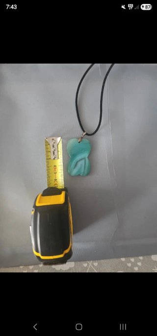 Colgante de Ágata Verde con Cordón Negro