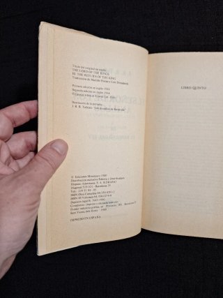 J.R.R. Tolkien El señor de los anillos 1ª edición