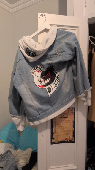 Chaqueta vaquera Danganronpa con capucha