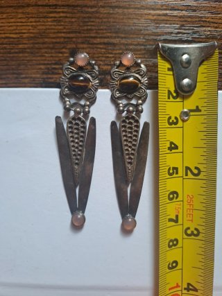 Orecchini vintage argento con pietre