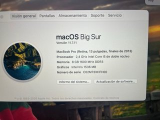 MacBook Pro 13 Plata