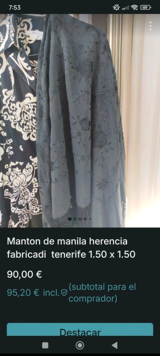 Mantón Manila Crepé