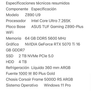 Ordenador. PC Gaming Premium Intel Core Ultra 7 +