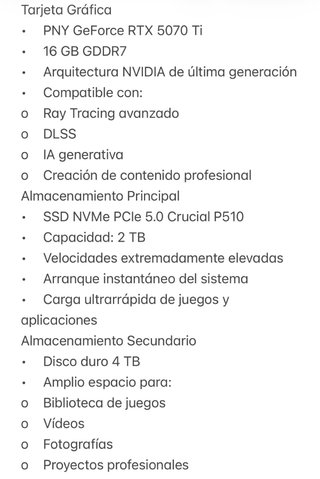 Ordenador. PC Gaming Premium Intel Core Ultra 7 +