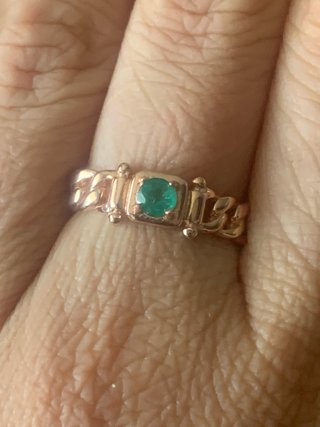 Anillo Plata Esmeralda