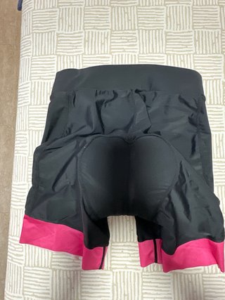 Culotte Ciclismo Mujer Negro y Rosa Talla M