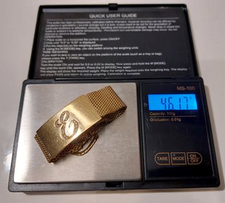 Pulsera oro 18kt con 18 brillantes peso 46gr Omega