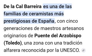 Fuente cerámica De la Cal Barreira