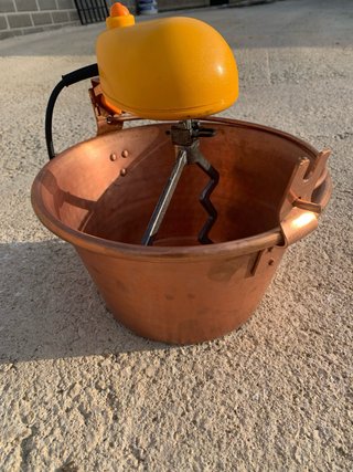 Paiolo Rame Vintage con Motore Ardes