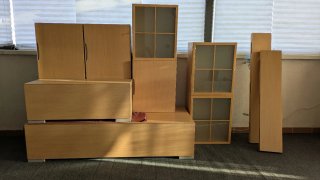 Módulos de madera roble para salón