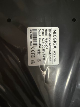 NICGIGA Switch PoE 802.3af/at RackMount