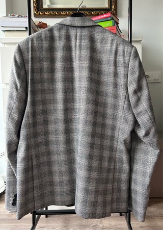 Americana cuadros gris Norvil hombre