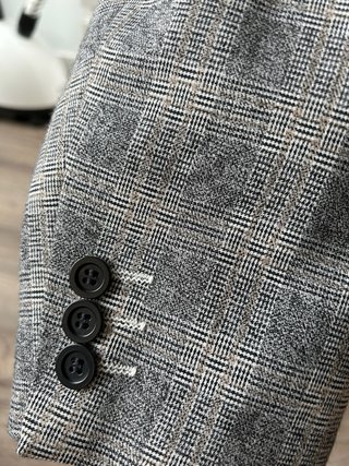 Americana cuadros gris Norvil hombre