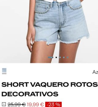 Shorts vaqueros tachuelas Mango nuevos con etiquet