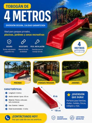 Tobogán Profesional 4 Metros