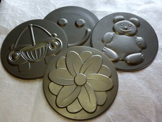 Bases para tartas con diseños (4 unidades)