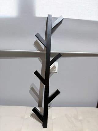 Perchero de pared madera negro