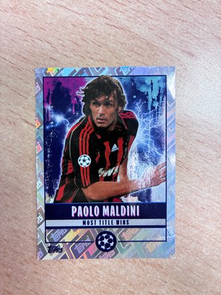 Cromo Paolo Maldini Topps Champions League