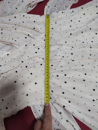 Vestido Zara Beige Lunares Negros