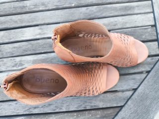 Botines piel verano mujer beige/marrón