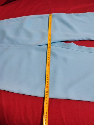 Pantalón ancho mujer azul