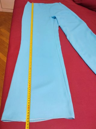 Pantalón ancho mujer azul