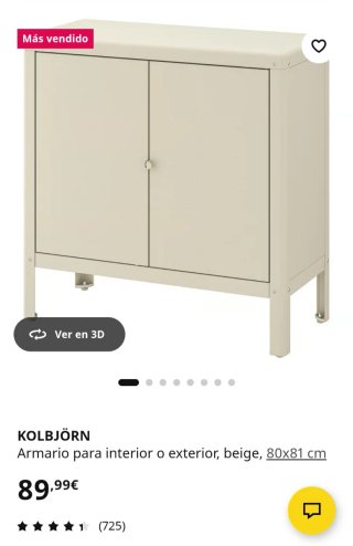 Armario Kolbjörn Blanco Metal