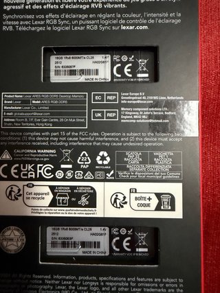 Lexar Kit RAM RGB DDR5 da 32 GB (2 x 16 GB)