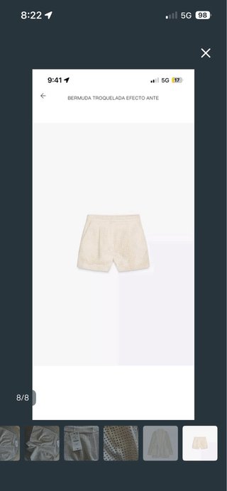 Traje zara ante corto