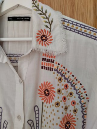 Camisa bordada Sfera Collectión Talla L