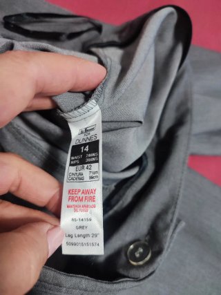 Pantalón ancho mujer gris