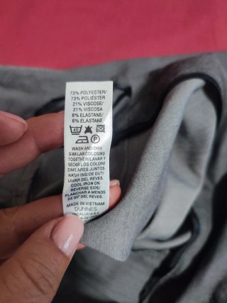 Pantalón ancho mujer gris