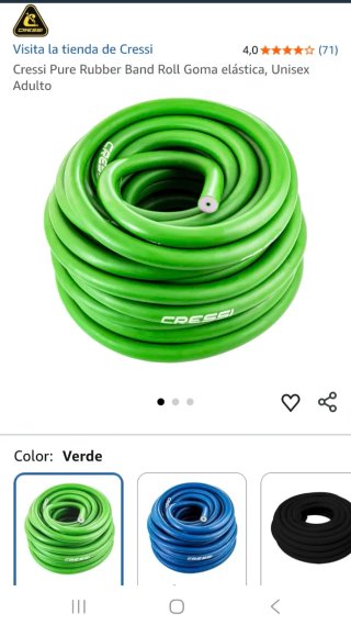 Gomas Cressi 16mm Verde/Azul