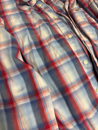 Camisa Lacoste cuadros azul y rojo