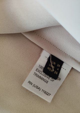 Vestido Massimo Dutti beige talla S